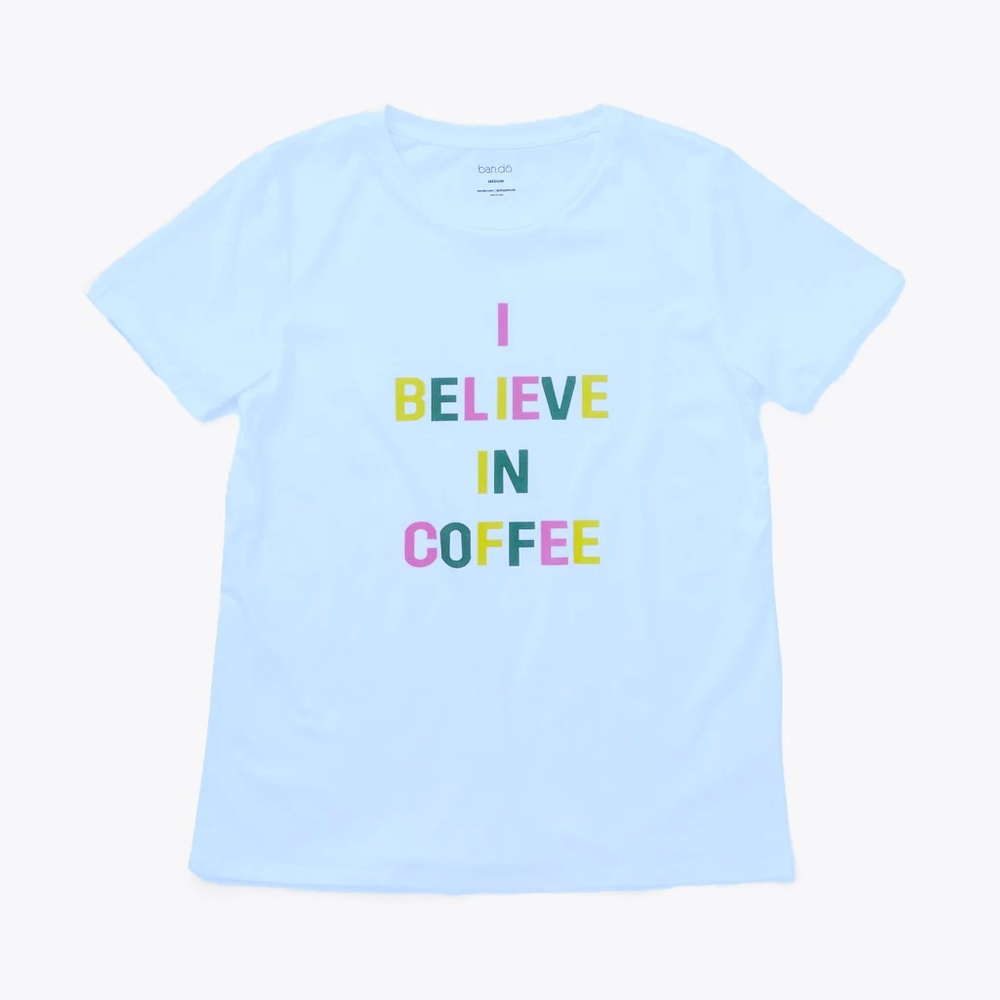 NWT I Believe In Coffee Tee Size 1X Size 2X
